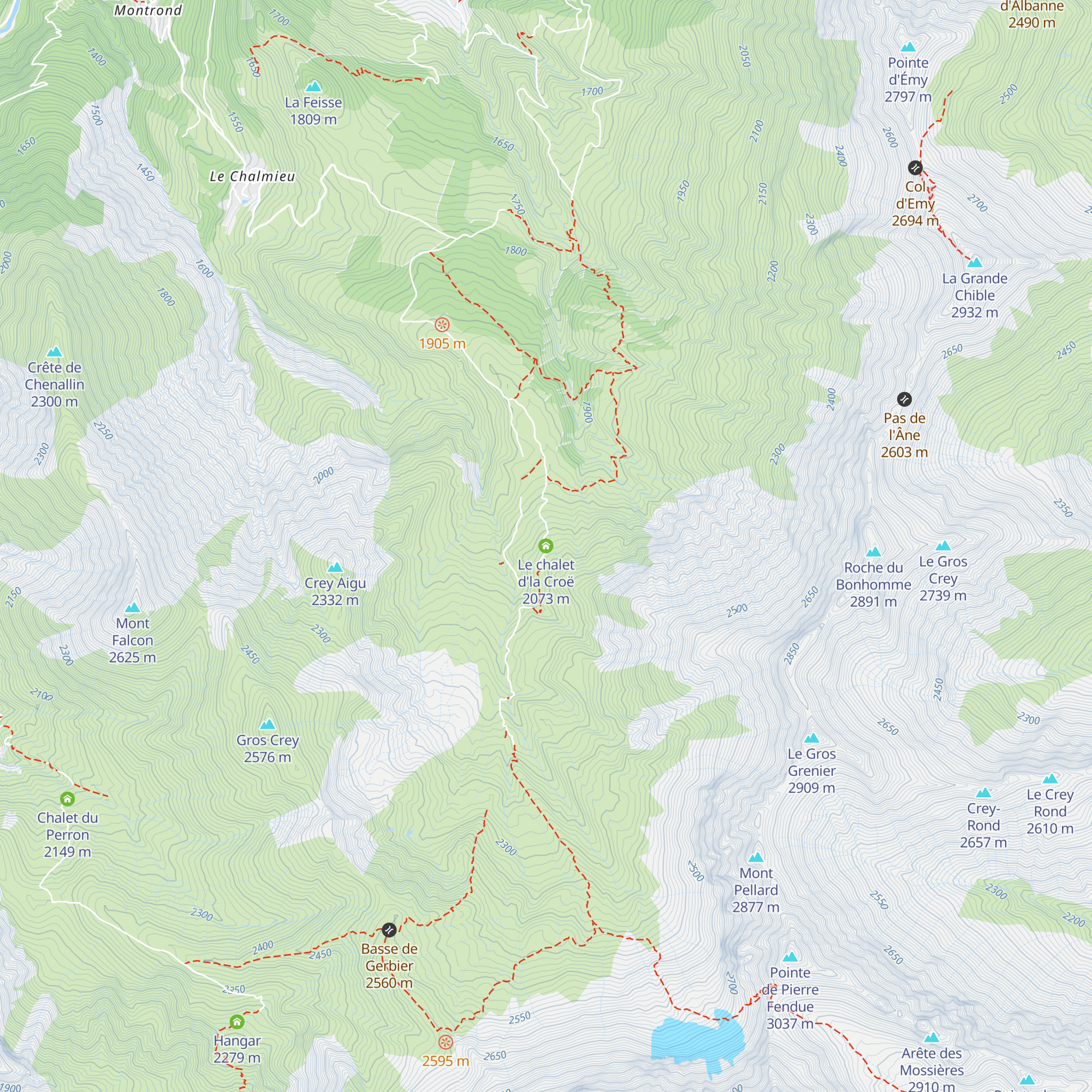 Le chalet d'la Croë map