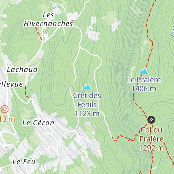 Map of Crêt des Fenils