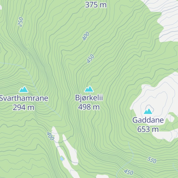 Map of Bjørkelii