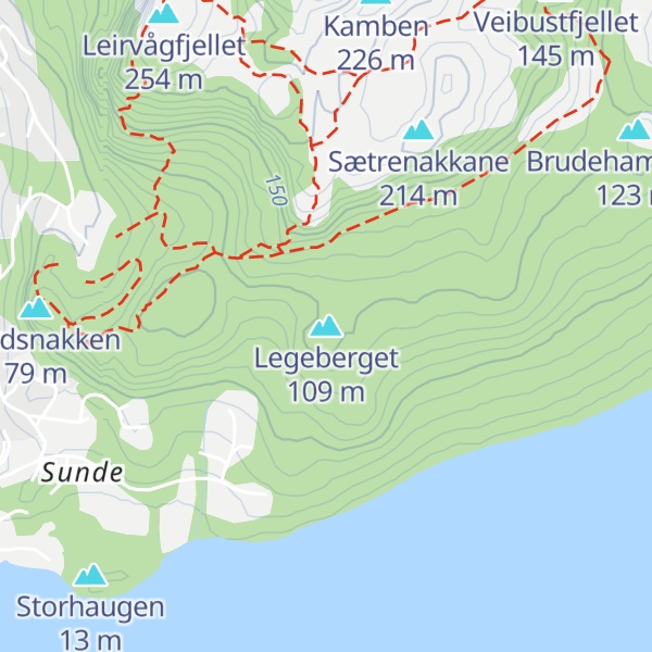 Map of Legeberget