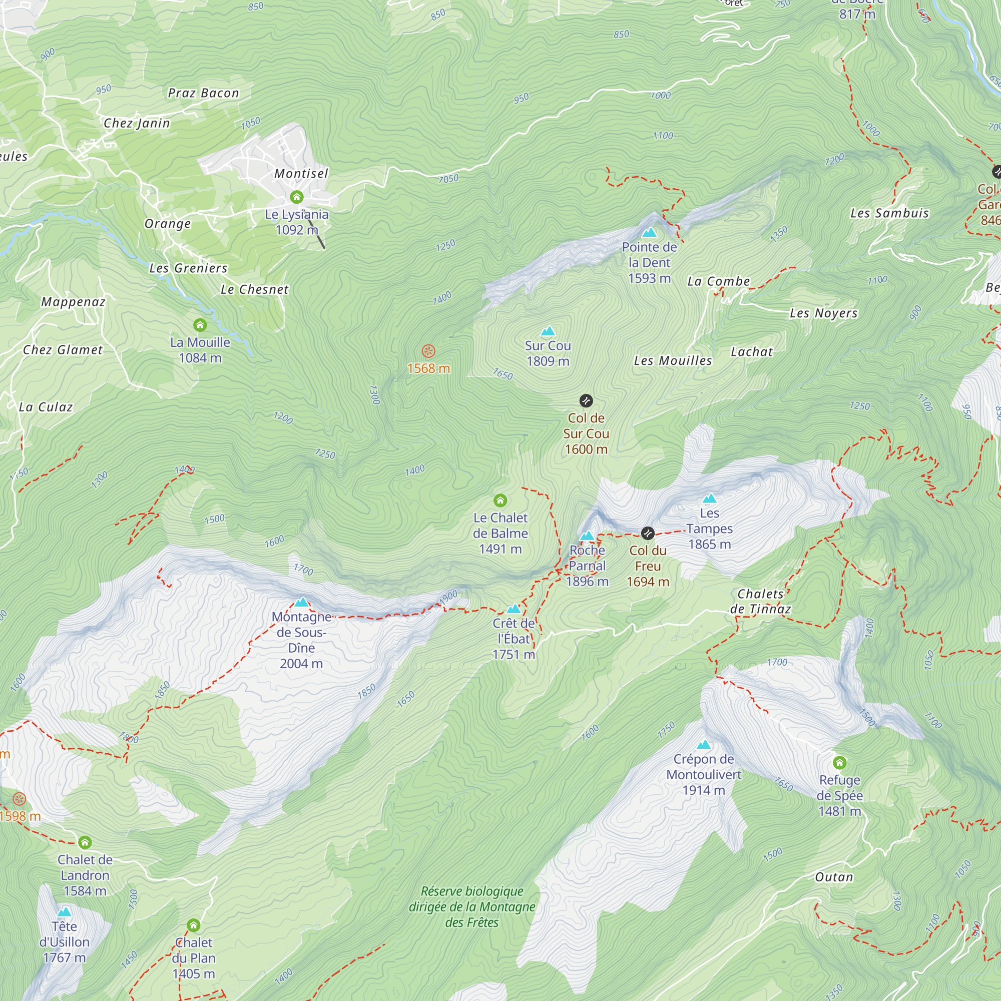 Le Chalet de Balme map