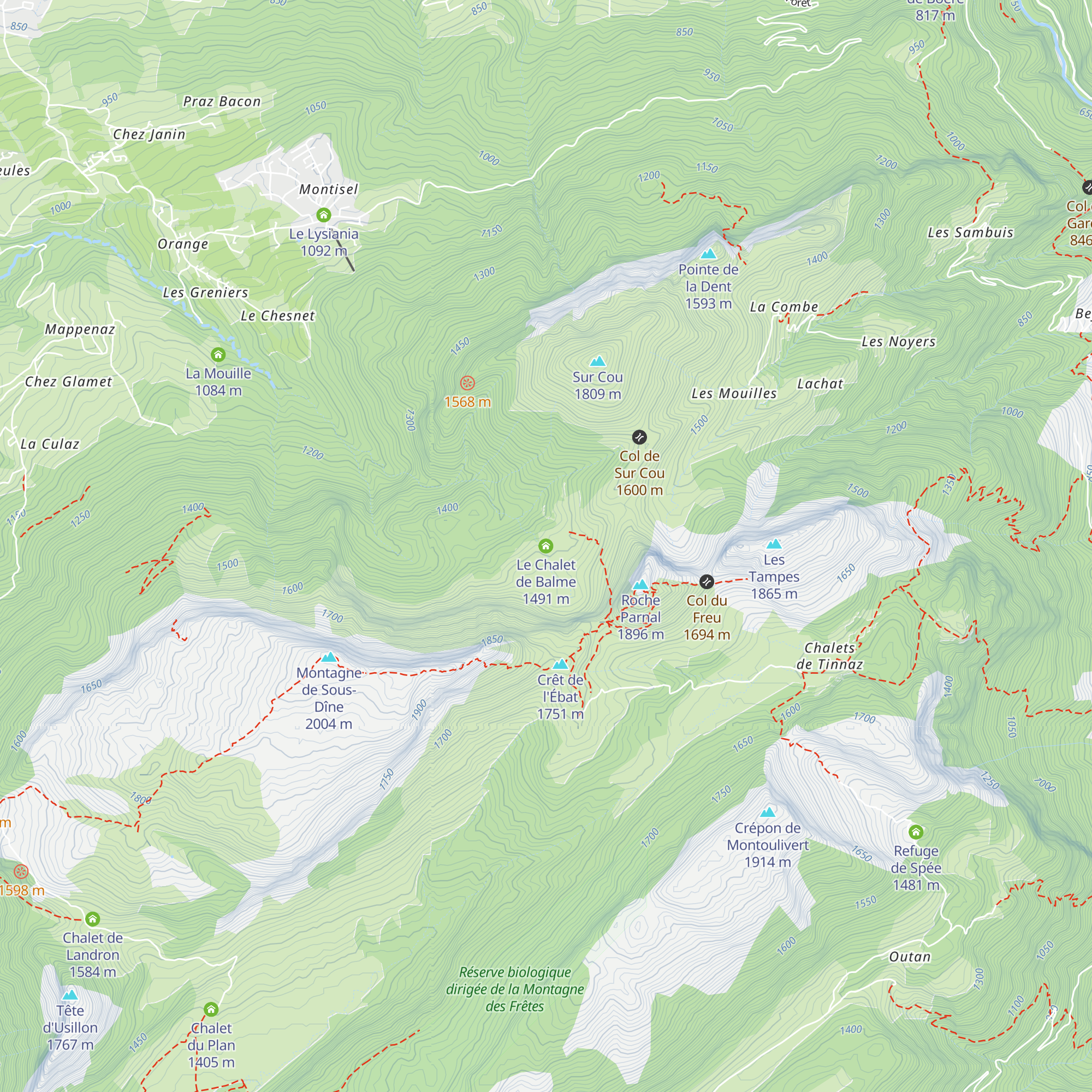 Le Chalet de Balme map