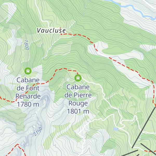 Map of Cabane de Pierre Rouge