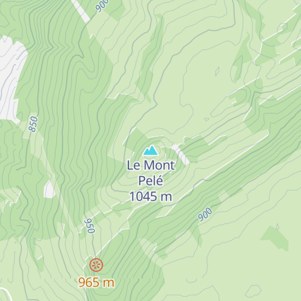 Map of Le Mont Pelé