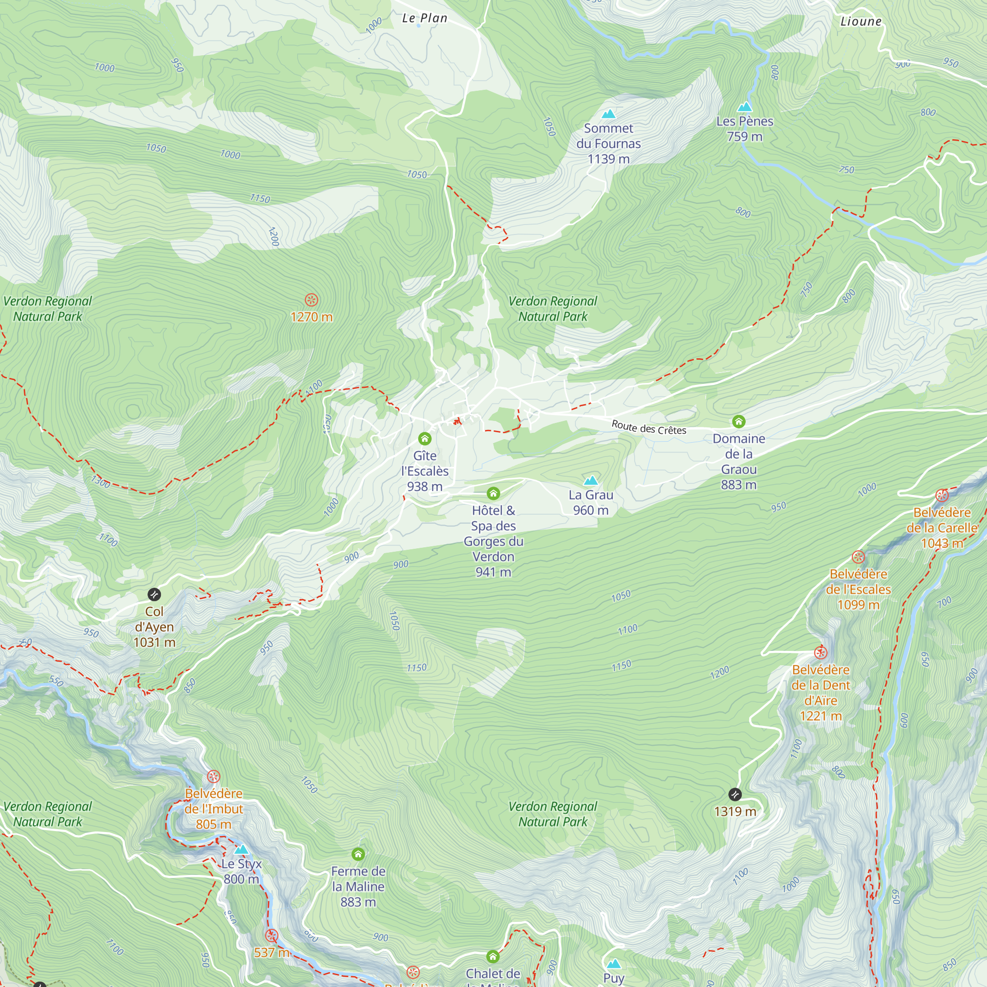 Hôtel & Spa des Gorges du Verdon map