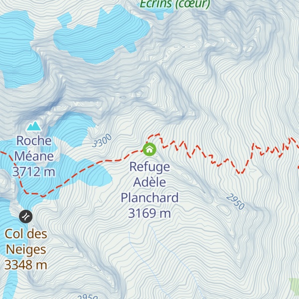 Map of Refuge Adèle Planchard