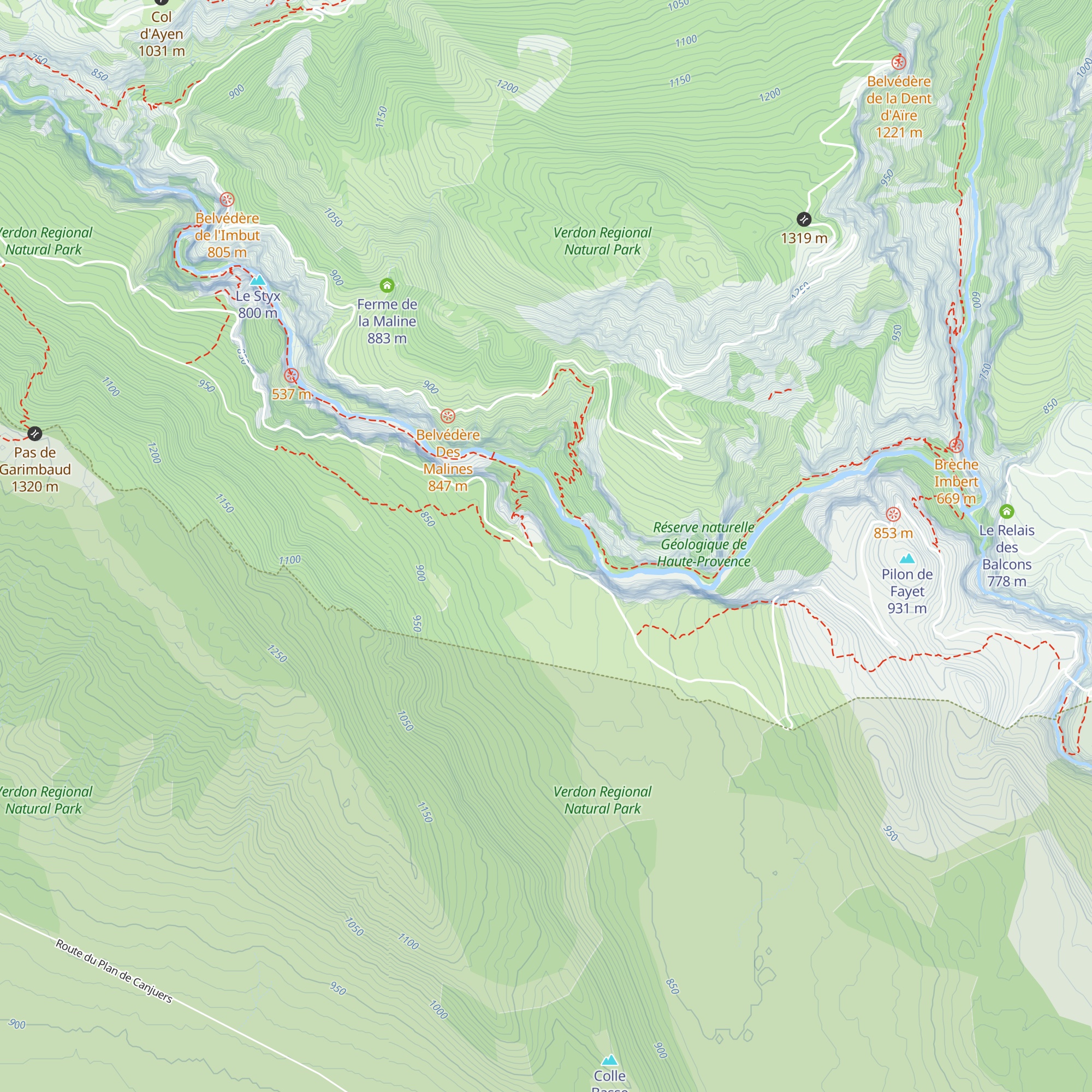 Hôtel du Grand Canyon map