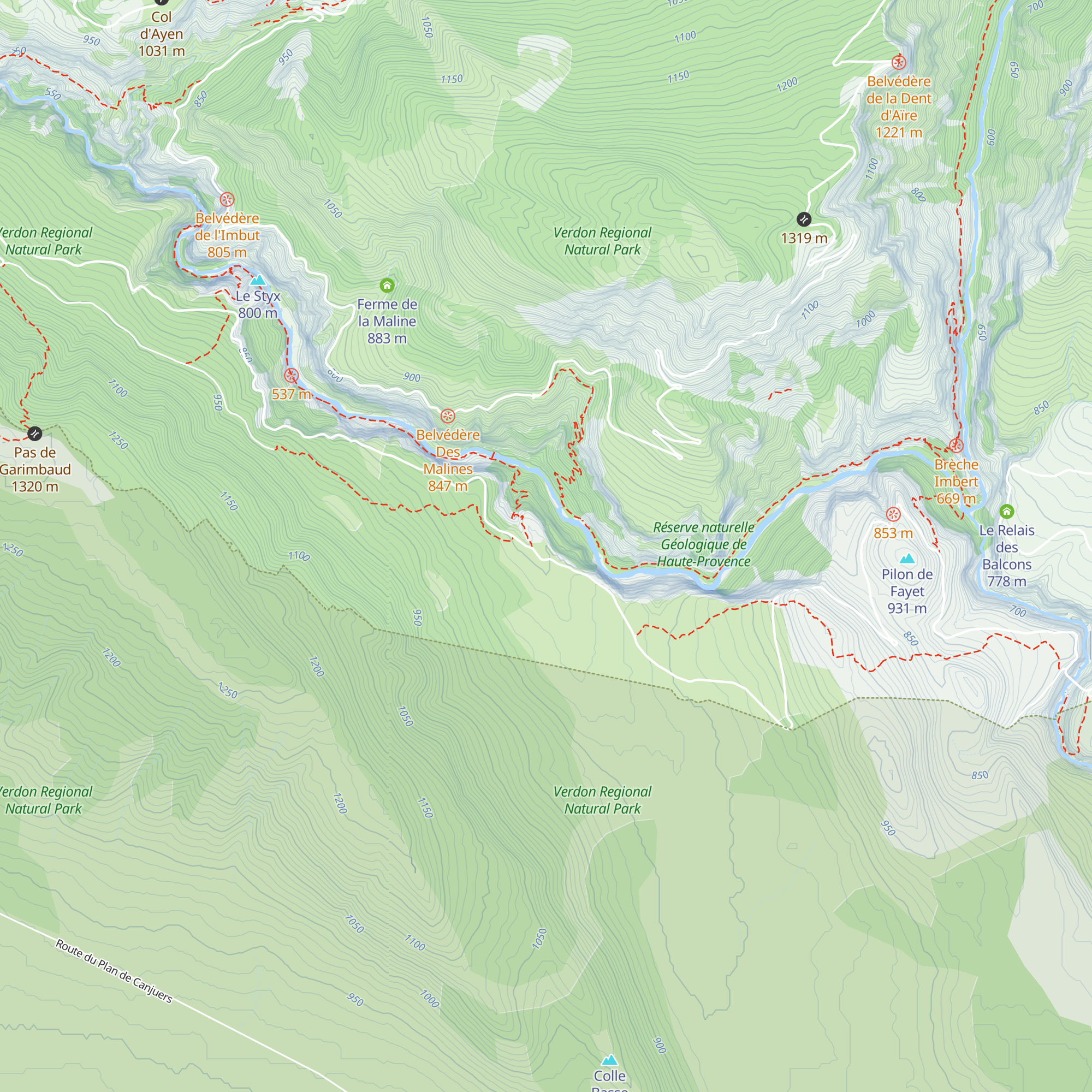 Hôtel du Grand Canyon map