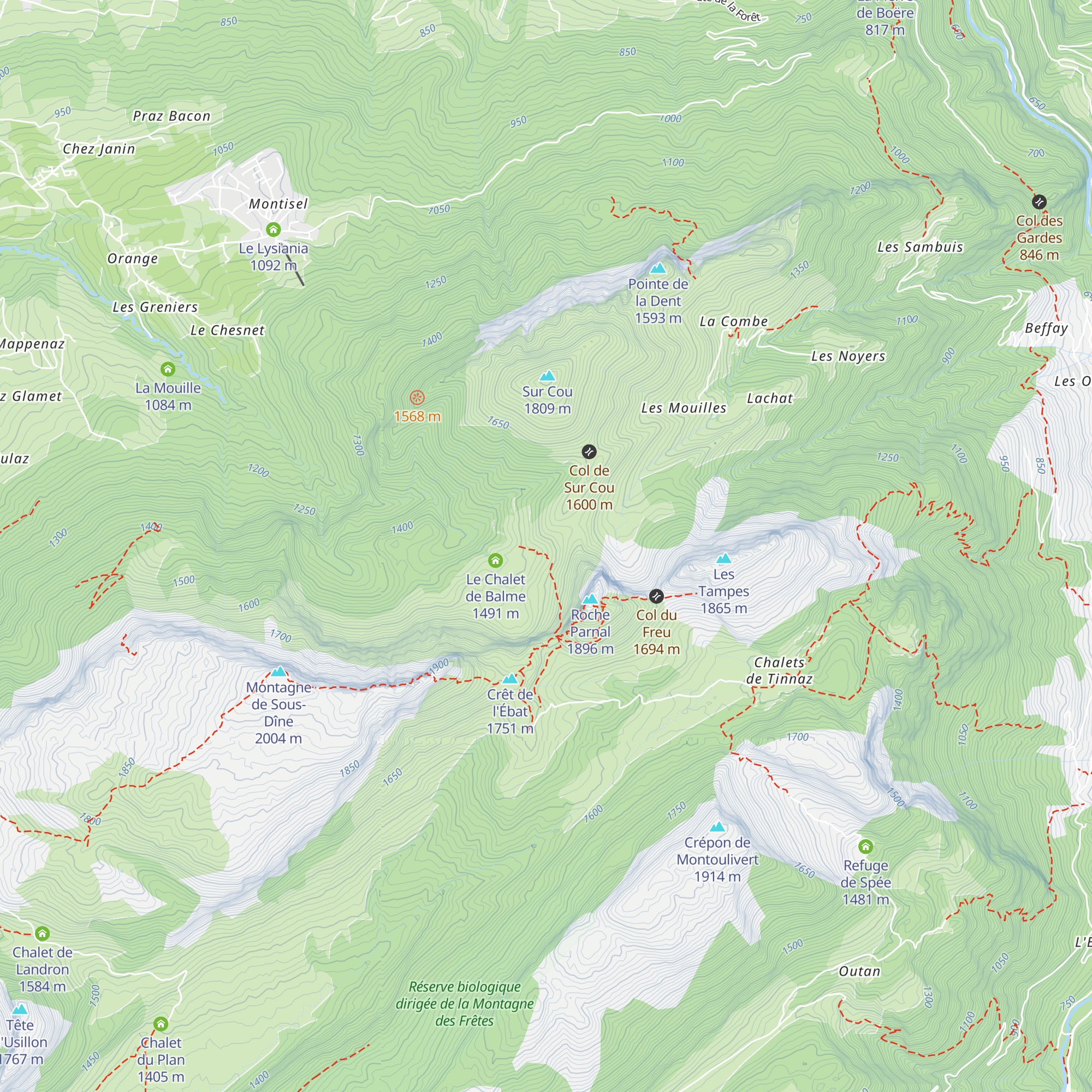 chalet du CAF map