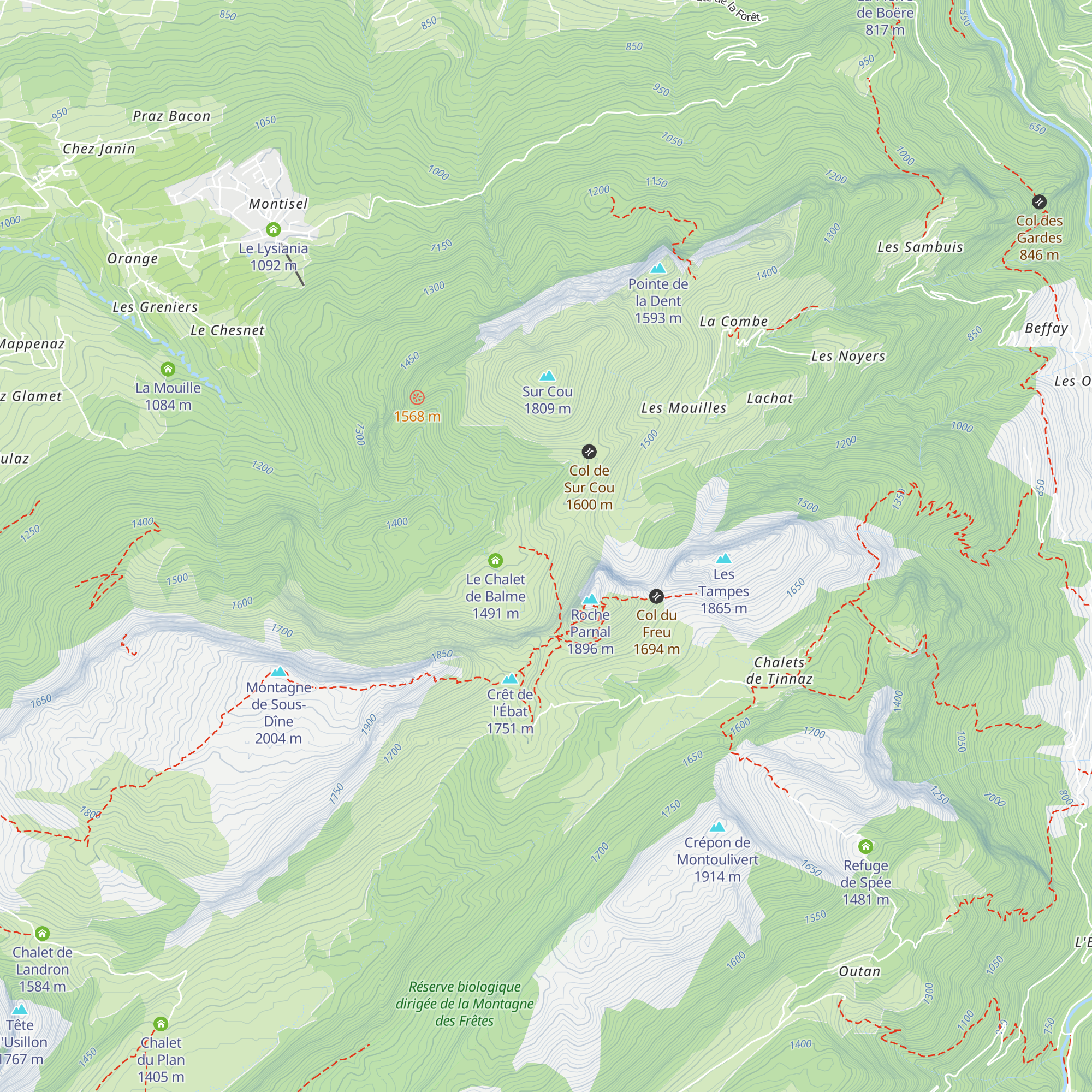chalet du CAF map
