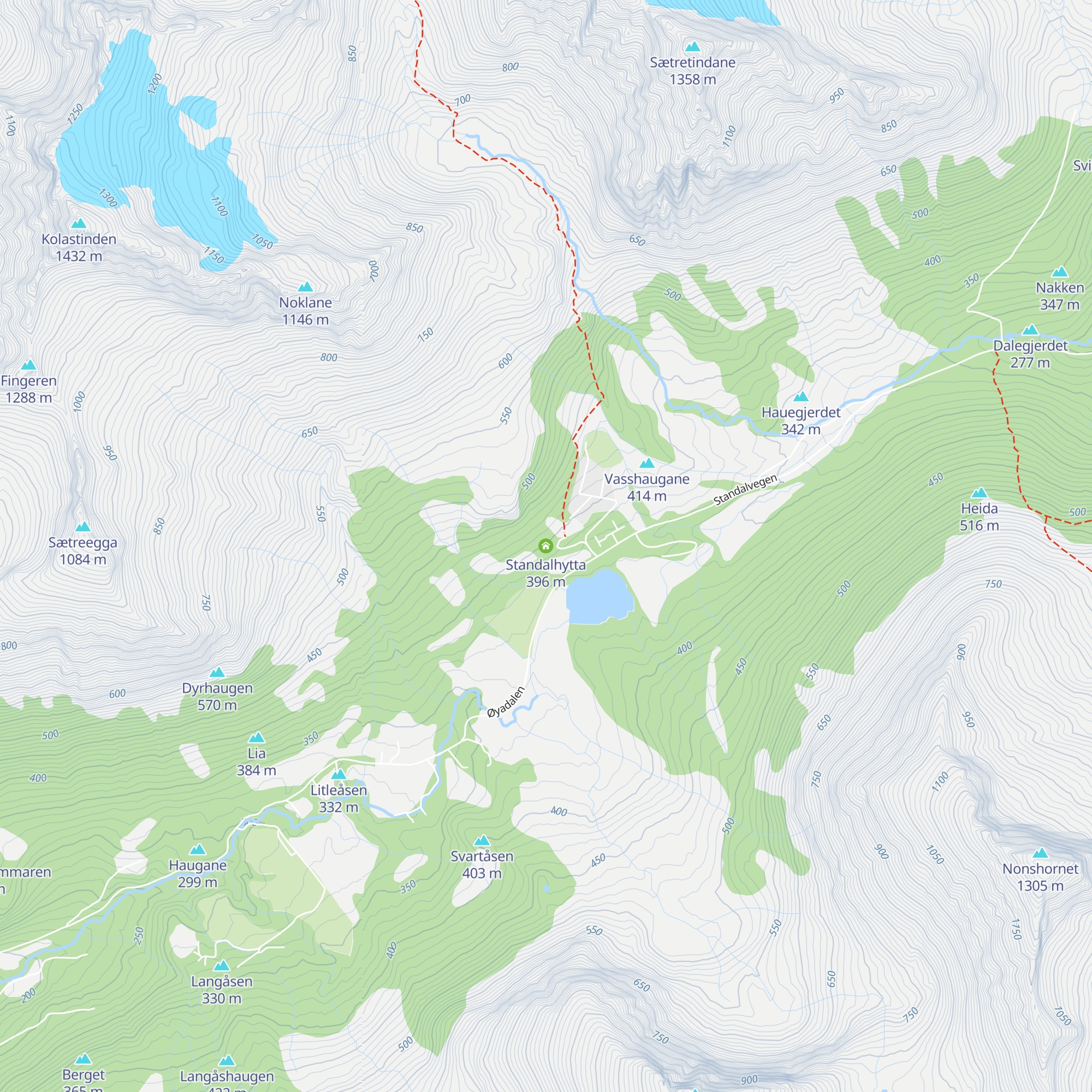 Standalhytta map