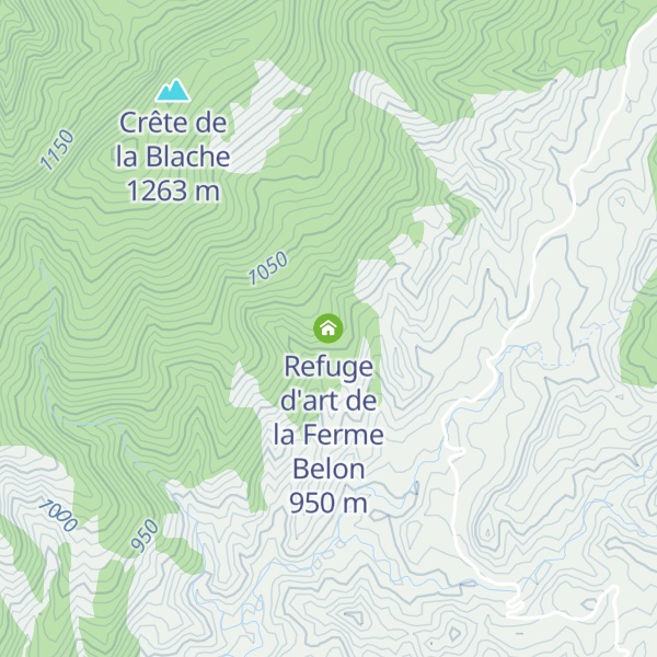 Map of Refuge d'art de la Ferme Belon