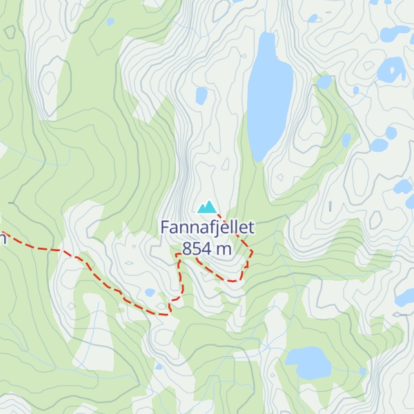 Map of Fannafjellet