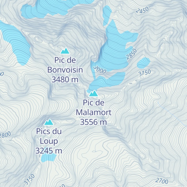 Map of Pic de Malamort