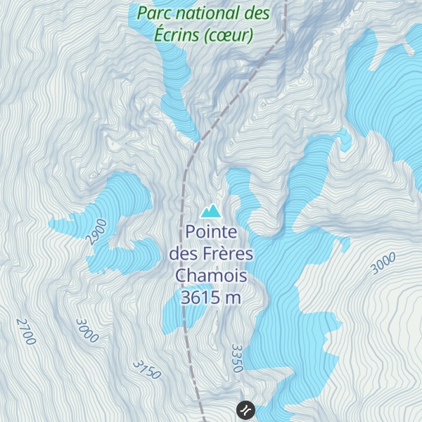 Map of Pointe des Frères Chamois