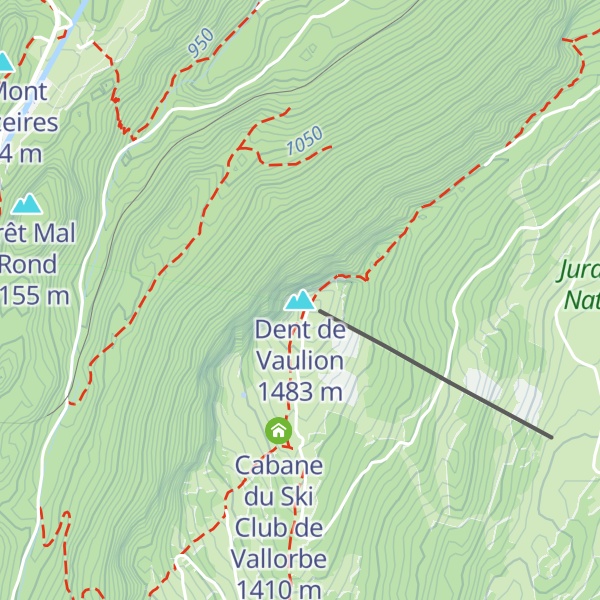 Map of Dent de Vaulion