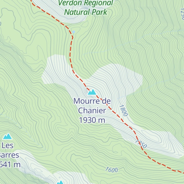 Map of Mourre de Chanier
