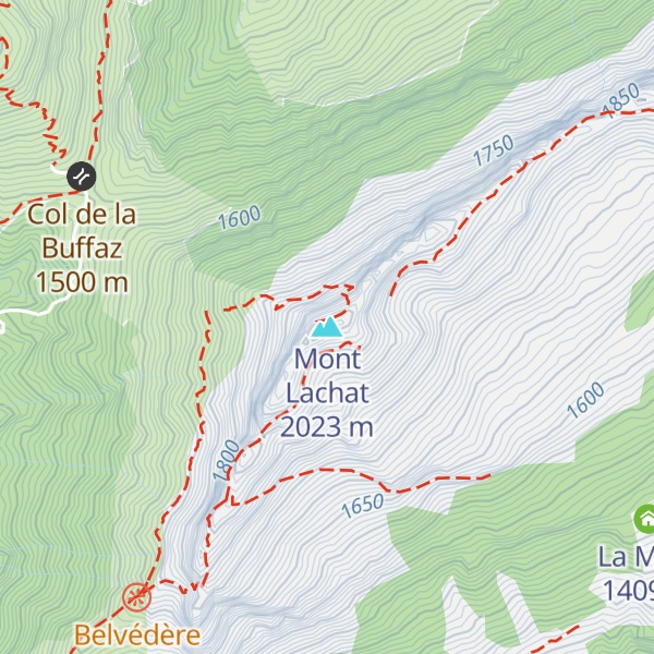Map of Mont Lachat