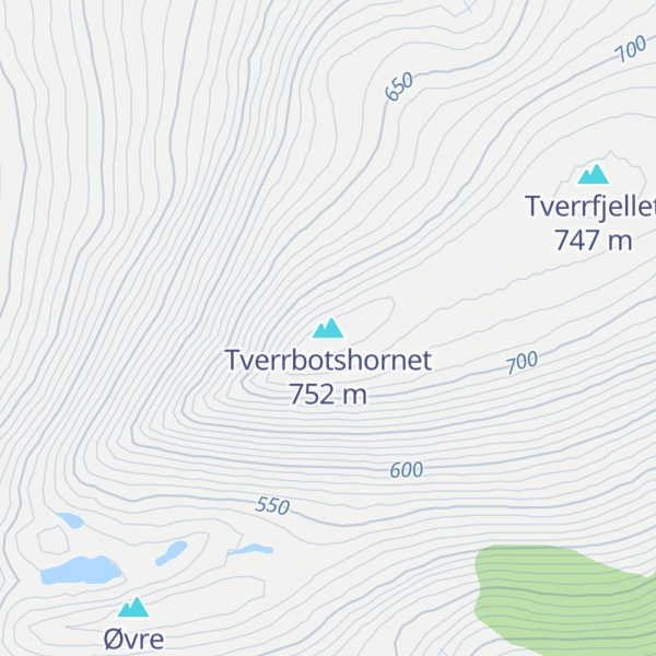 Map of Tverrbotshornet