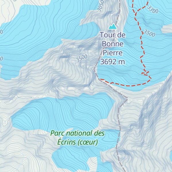 Map of Clocher des Écrins