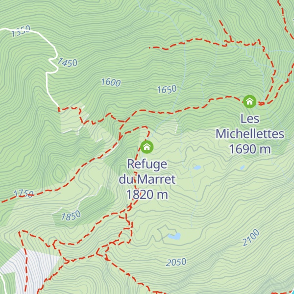 Map of Refuge du Marret