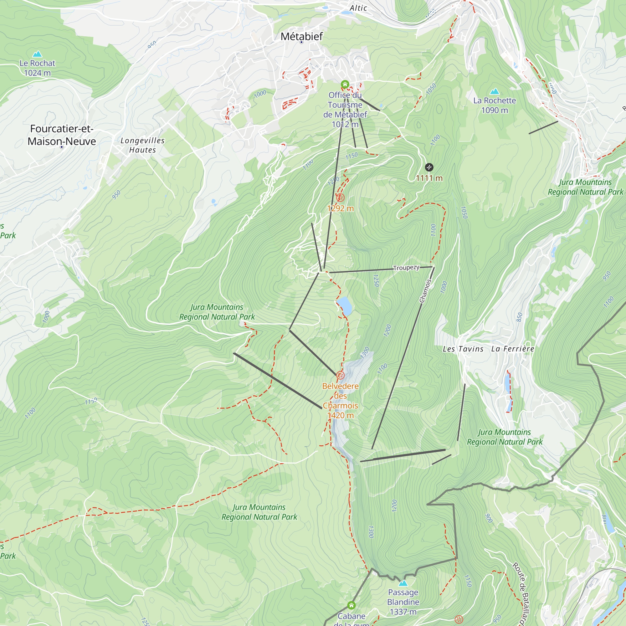 Chalet du Gros Morond map