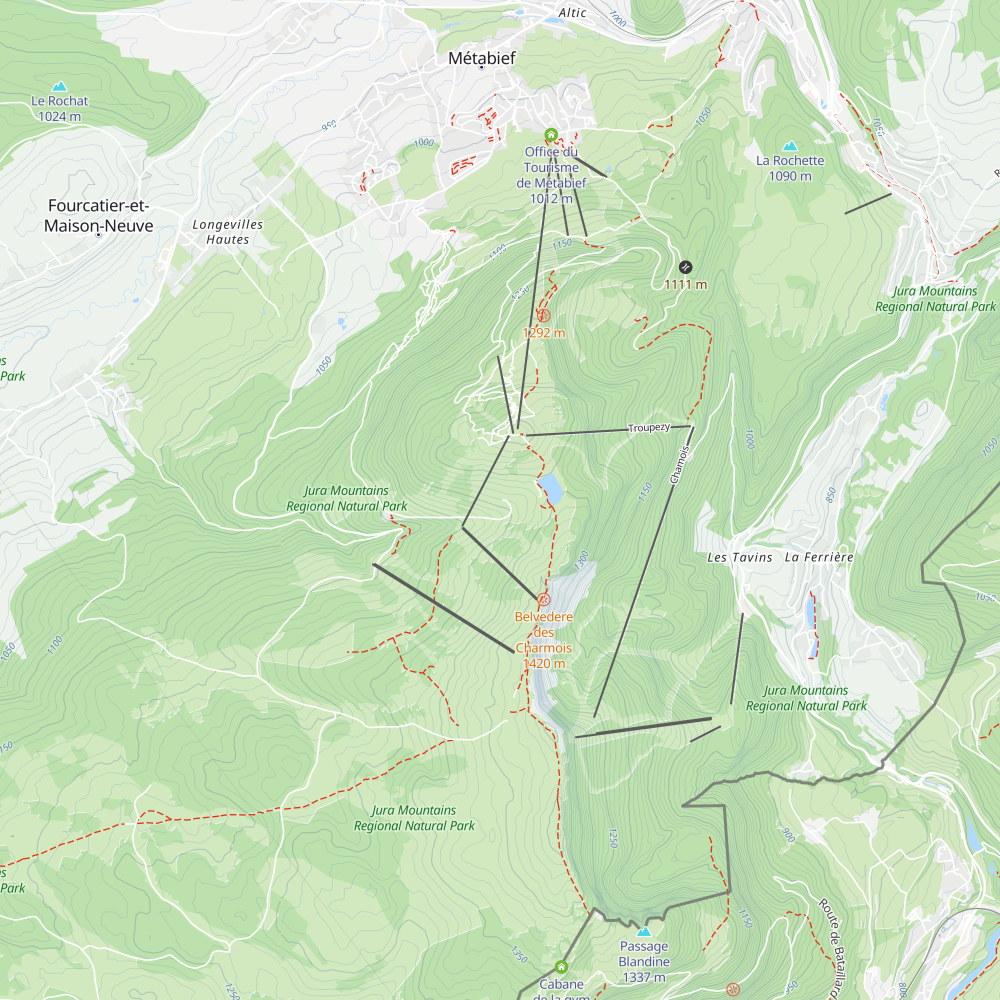 Chalet du Gros Morond map