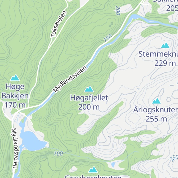 Map of Høgafjellet