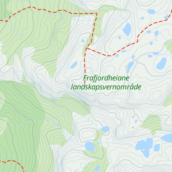 Map of Tverrfjell