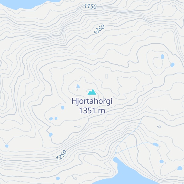 Map of Hjortahorgi