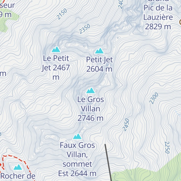 Map of Le Gros Villan