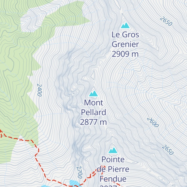 Map of Mont Pellard