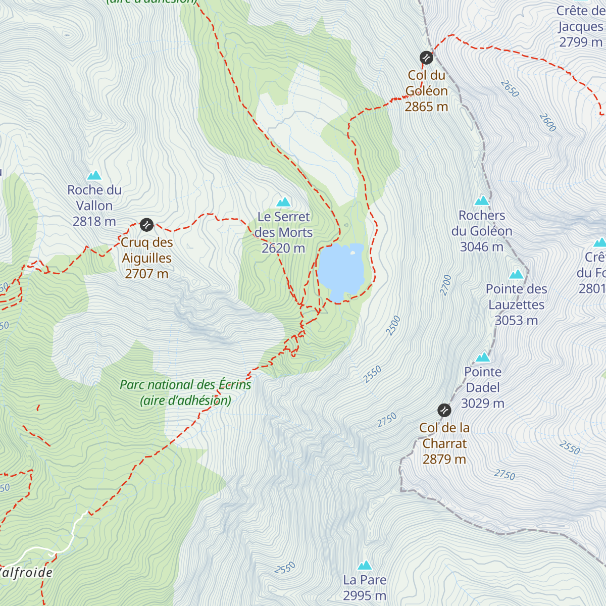 Refuge du Goléon map