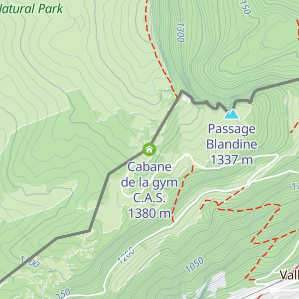 Map of Cabane de la Gymn "Mont d'Or - Bellevue"
