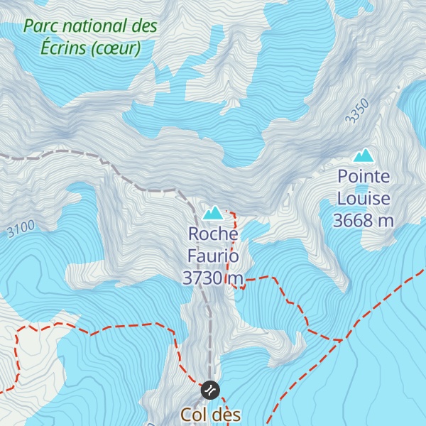 Map of Roche Faurio