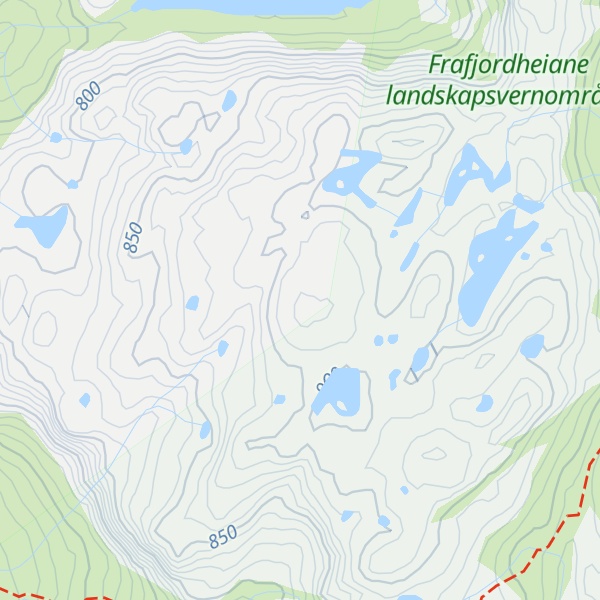Map of Tverrfjellet