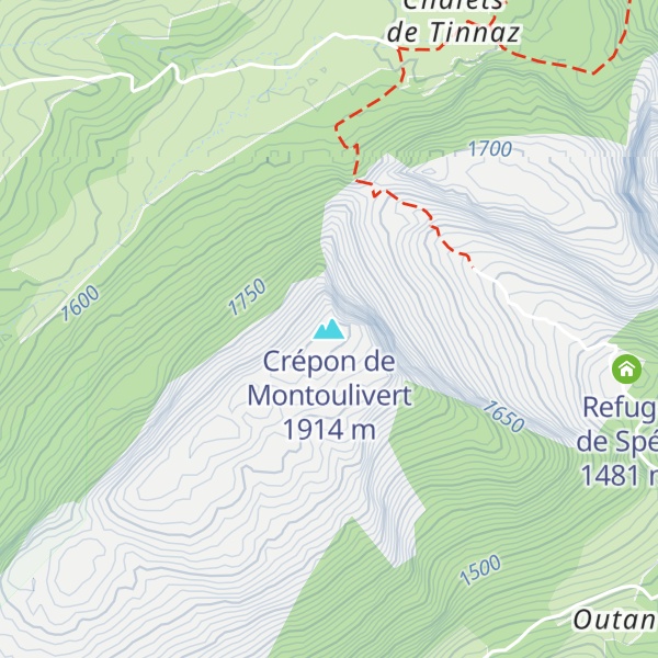 Map of Crépon de Montoulivert