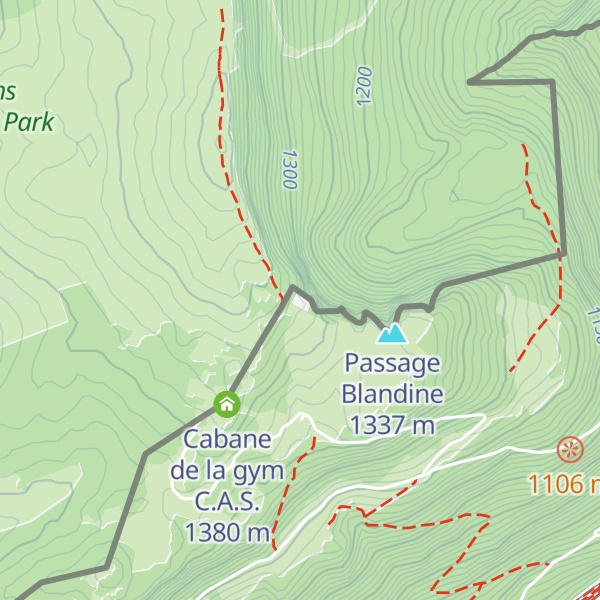 Map of Cabane CAS du Mont d'Or