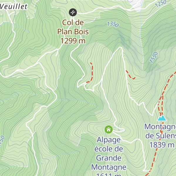 Map of Chalet de la Croix de Sulens