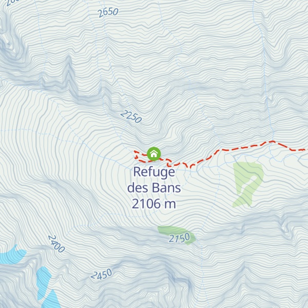 Map of Refuge des Bans