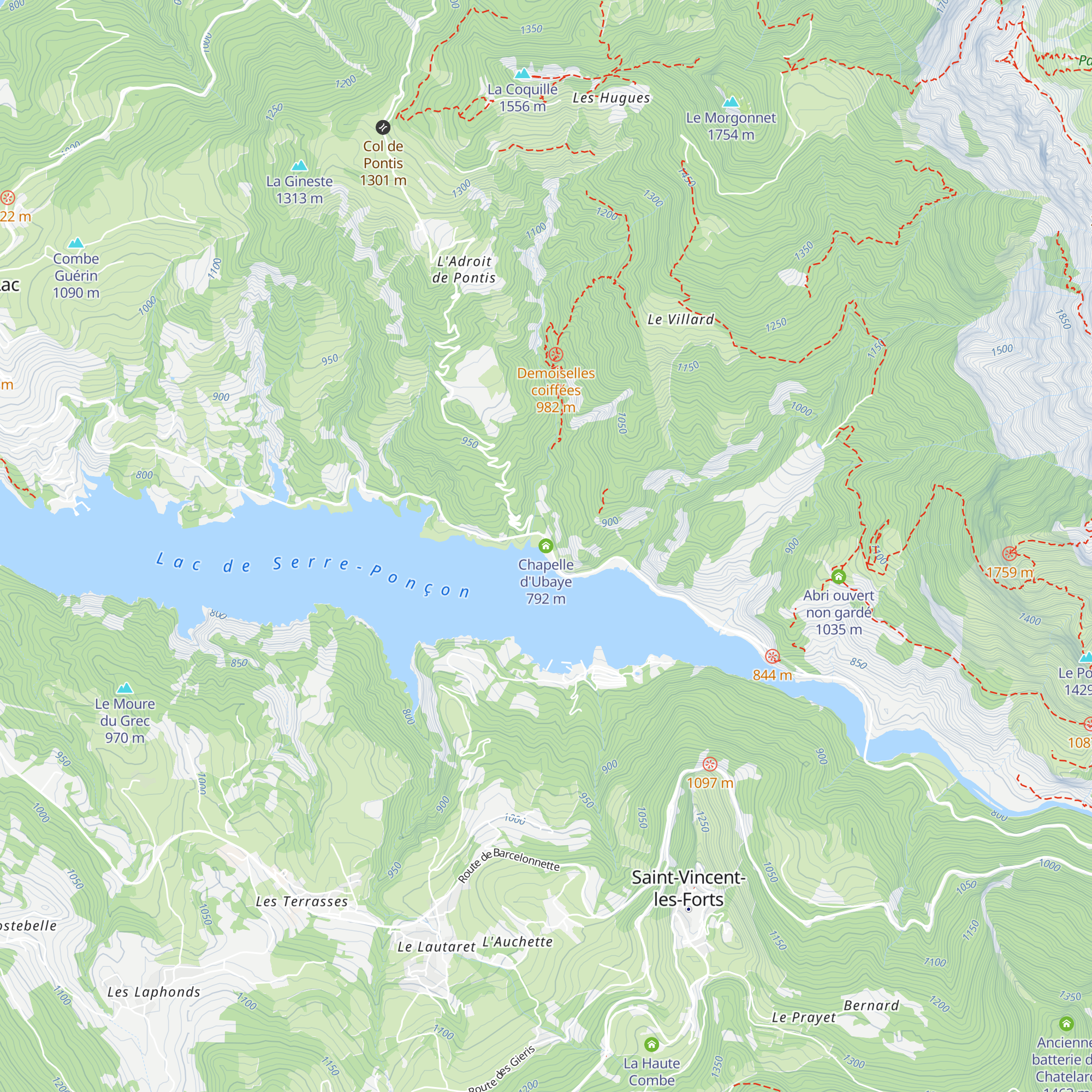 Chapelle d'Ubaye map