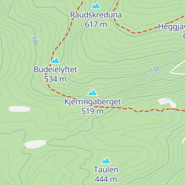Map of Kjerringaberget