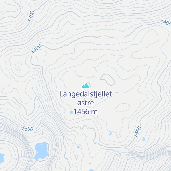 Map of Langedalsfjellet østre
