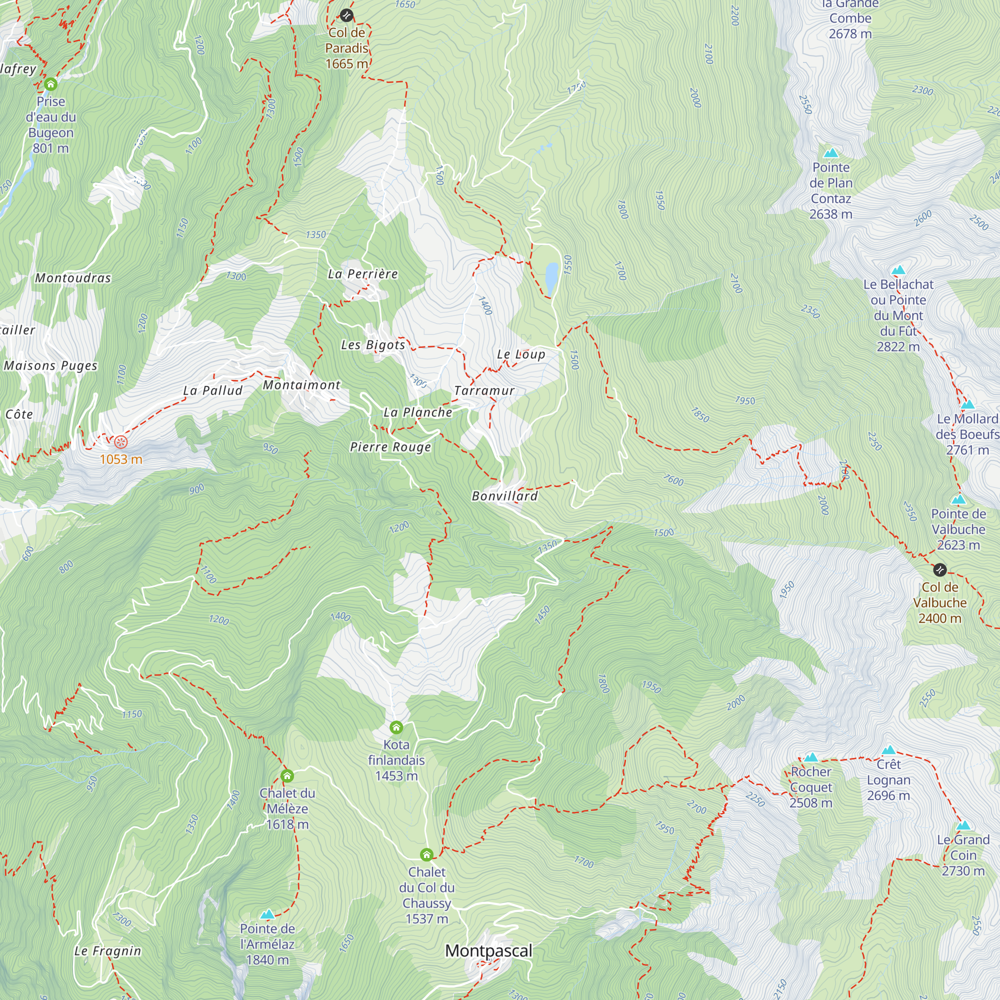 Foyer de ski de fond map