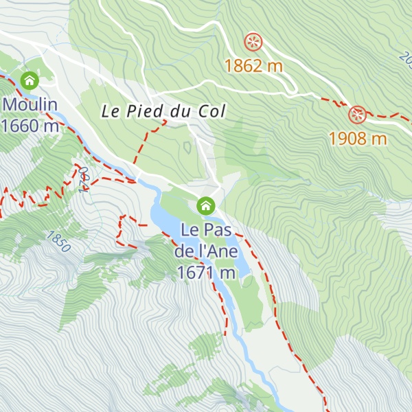 Map of Le Pas de l'Ane