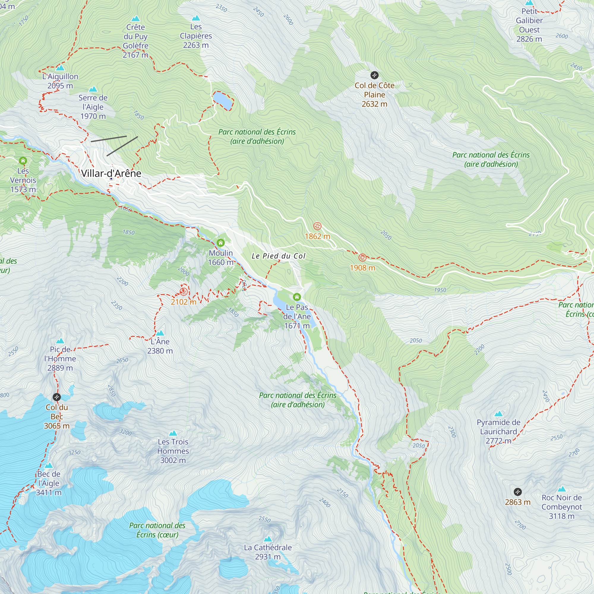 Le Pas de l'Ane map