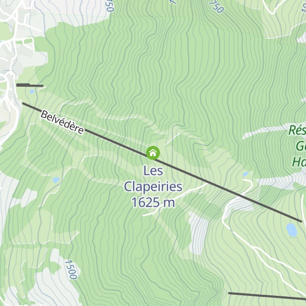 Map of Les Clapeiries