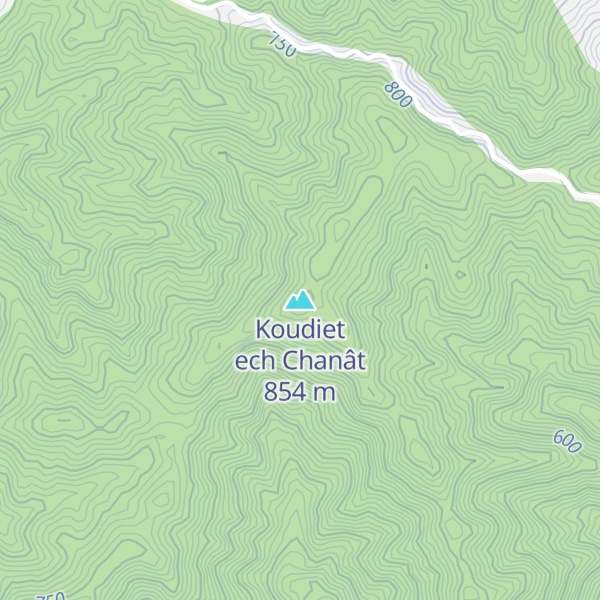 Map of Koudiet ech Chanât