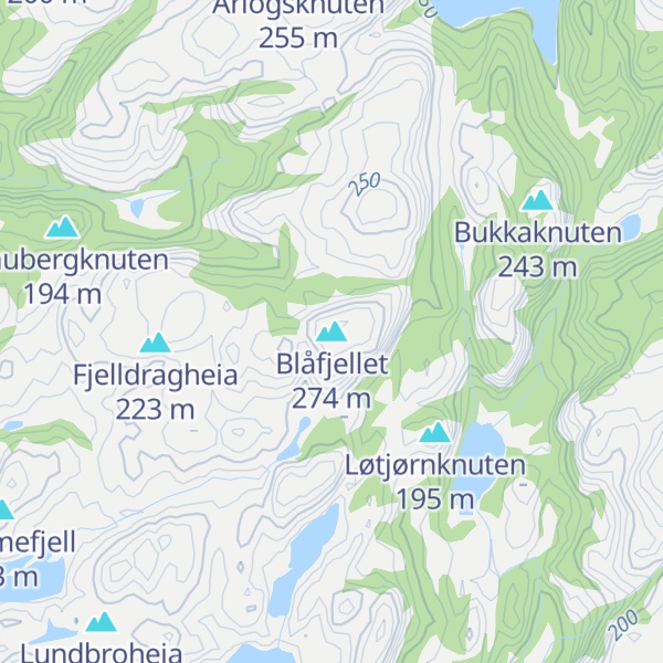 Map of Blåfjellet
