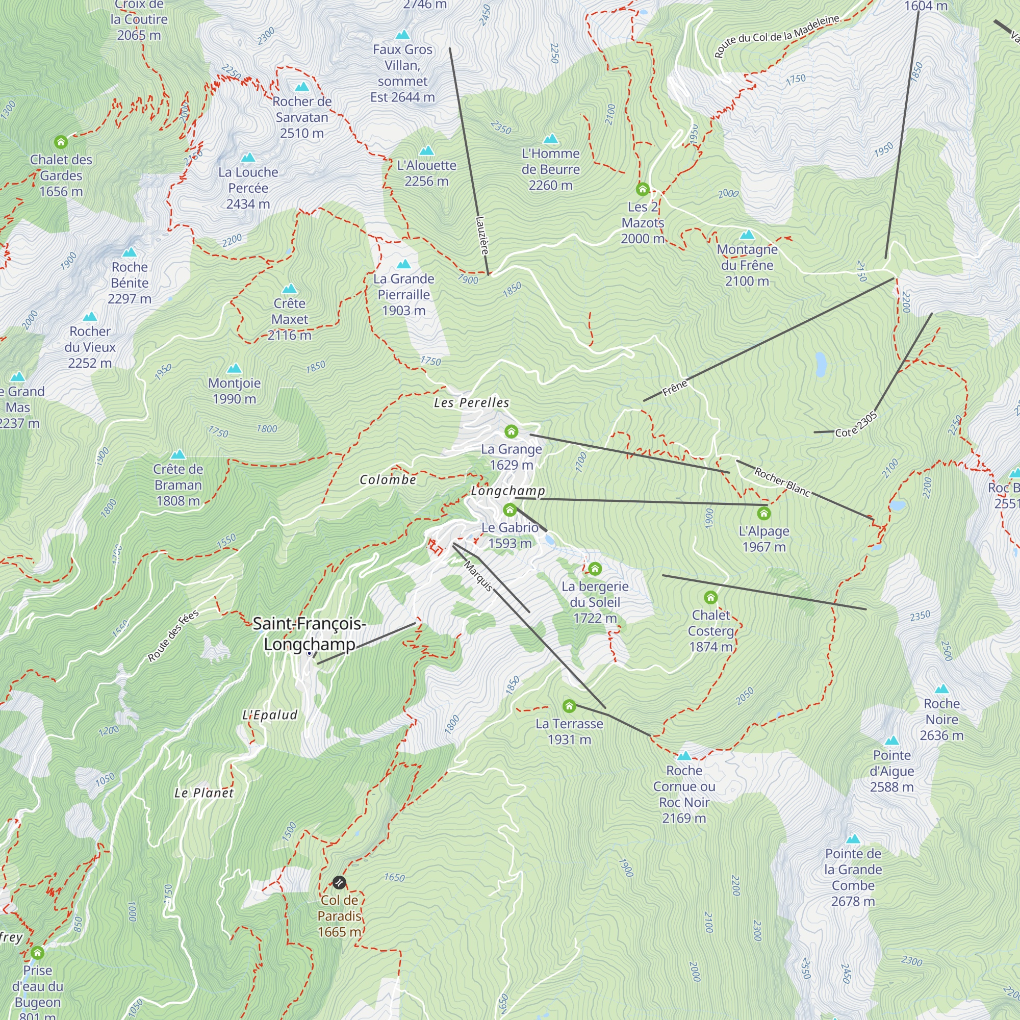 Le Gabrio map